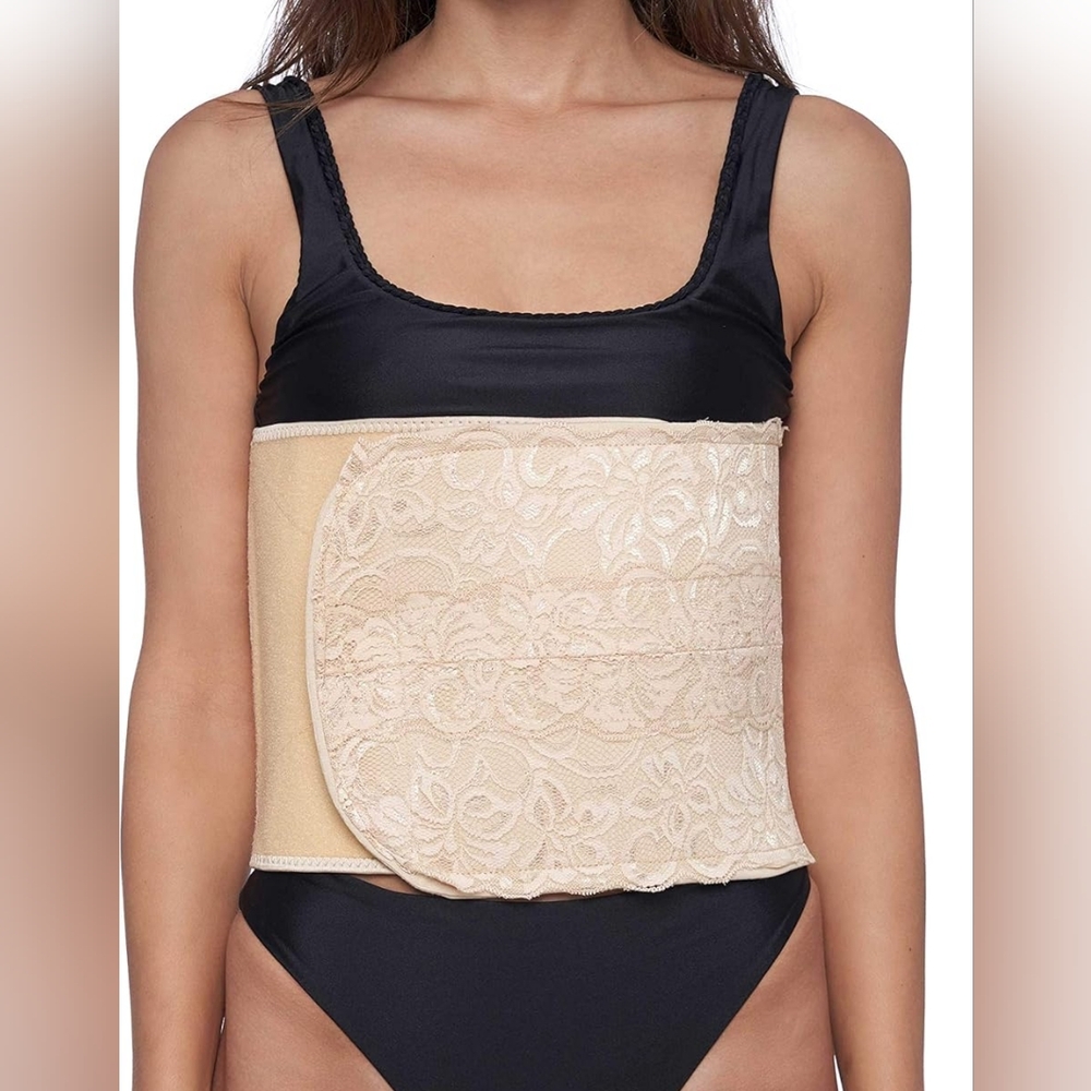Baboosh Tauts by Brooke Burke Nude Lace Post Pregnancy Postnatal Belly Wrap, S